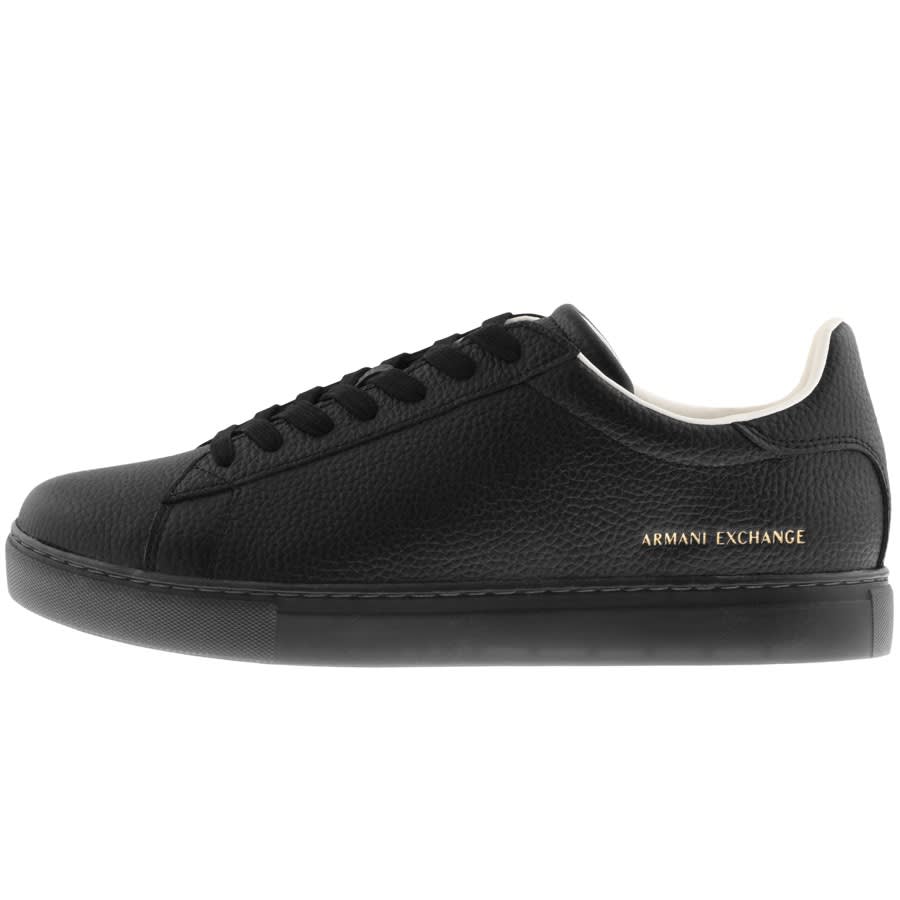 Alternative Image for ProductArmani Exchange Logo Trainers Black1